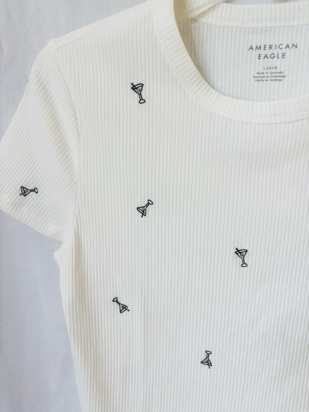 American Eagle Dirty Martini Ribbed Tee NWT